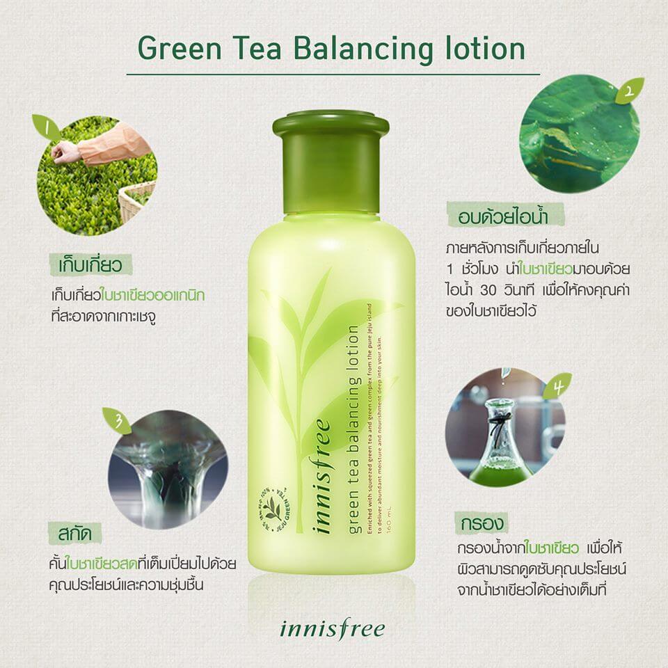 Innisfree,GreenTeaBalancingLotion,อินนิสฟรี,โลชั่น,บำรุงผิวผิว,เพิ่มความชุ่มชื่น