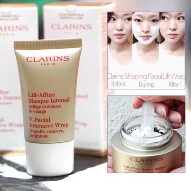 CLARINS,มาสก์,มาสก์หน้า,Lift-Affine Masque Intensif Allege Et Eclaire Ie Visage V-Facial Intensive Wrap 8 ml.,Lift-Affine Masque Intensif Allege Et Eclaire Ie Visage V-Facial Intensive Wrap,Lift-Affine Masque Intensif Allege Et Eclaire Ie Visage V-Facial Intensive Wrap ราคา,Lift-Affine Masque Intensif Allege Et Eclaire Ie Visage V-Facial Intensive Wrap รีวิว