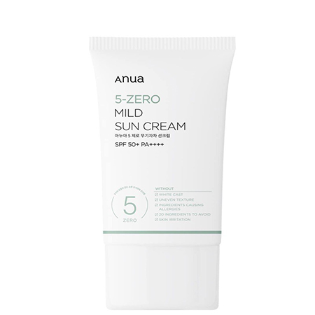 Anua 5-Zero Mild Sun Creme,Anua,5-Zero Mild Sun Creme,Anua Sun Creme,Sun Creme,ครีมกันแดดAnua,รีวิวครีมกันแดดAnua,ราคาครีมกันแดดAnua,วิธีใช้ครีมกันแดดAnua